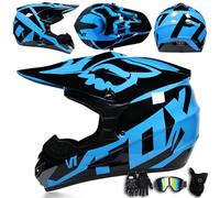 Casco Integral para Motocross Todoterreno Descenso Am DH Cascos de protección Integrados con Forro Suave Desmontable para niños niñas Hombres y Mujeres Regalos de cumpleaños Dot,Color B-S(52~53cm)
