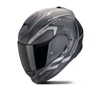 Casco Integral Scorpion EXO-491 Kripta (Negro Mate/Plata) Talla: M (57)