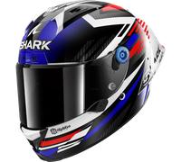 SHARK Casco integral Aeron GP FIM Firstlap Carbono Azul/Rojo XL