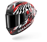 Shark Aeron GP FIM 2 Speed Fancy Carbon Casco, Carbono/Rojo mate, Talla XXL (63/64)