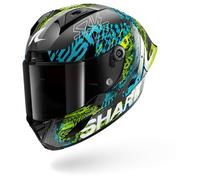 Casco Integral Shark AERON GP FIM RACING #2 SPEED-VIB Carbon Blue Green