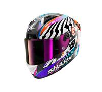 Shark Aeron Speed Fancy Carbon Casco, blanco/naranja, Talla XXL (63/64)