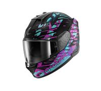 Shark D-Skwal 3 Reptaia Casco, negro-lila, tamaño L para Hombres