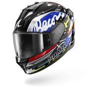 SHARK Casco integral D-Skwal 3 Streetrush Talla L Mujer Negro/Azul/Blanco/Amarillo