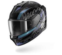 SHARK Casco integral D-Skwal 3 Streetrush Negro/Gris/Verde/Lila Talla S Mujer