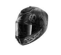 Casco Integral Shark SPARTAN RS CARBON SHIEVER Mat Carbon Anthracite Silver