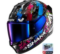 Casco Integral Shark SKWAL i3 HELLCAT Black Chrom Blue