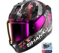 Casco Integral Shark SKWAL i3 HELLCAT Mat Black Chrom Purple