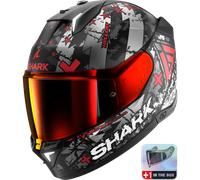 Casco Integral Shark SKWAL i3 HELLCAT Mat Black Chrom Red