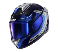 Casco Integral Shark Skwal i3 Rhad Azul/Cromado/PlateadoM Azul,Cromado,Plateado