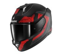 Casco Integral Shark Skwal i3 Rhad Negro Mate/Cromado/RojoS Negro Mate,Cromado,Rojo