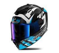 Shark Spartan GT Pro Carbon Zarco Track Racer, casco integral L female Negro/Blanco/Azul Claro