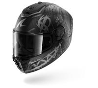 Casco Integral Shark SPARTAN RS CARBON SHIEVER Mat Carbon Anthracite Silver