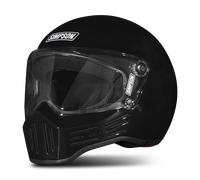 Casco Integral Simpson M30 Sólido NegroL Negro