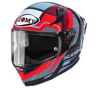 Suomy Speedstar 2 Parallax Casco, negro-blanco-rojo, tamaño S para Hombres