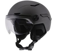 Casco inteligente de bicicleta talla M gris oscuro con luz de freno automática, intermitentes, mando