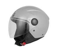 Casco Jet Acerbis Brisa Moto Scooter Gris con Visera Homologado Ece 2206
