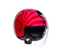 AGV Eteres Tropea, casco jet XXL female Rojo/Fucsia