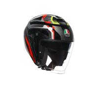 AGV Irides Zurigo, casco abierto L male Negro/Rojo/Amarillo Neón