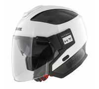 Casco jet Blauer Solo blanco carbono negro