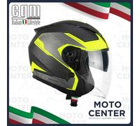 Casco Jet CGM 136S DNA Apache Grafito Amarillo Fluo Talla L (59 Cm.)