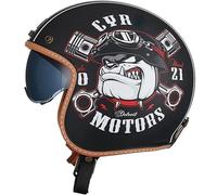 Casco Jet De Motocicleta con Visera Solar, Color Negro Mate, para Scooter, Quad, para Mujer Y Hombre, Homologado por La ECE, para Adulto. 3,M(57-58CM)