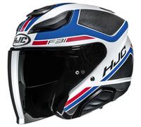 HJC Casco Jet F31 Ceron MC21SF Blanco-Rojo-Azul XXL para hombre
