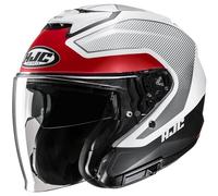 HJC i31 Tevis Casco Jet, negro-blanco-rojo, tamaño L para Hombres