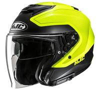 HJC i31 Tevis Casco Jet, negro-amarillo, tamaño S para Hombres