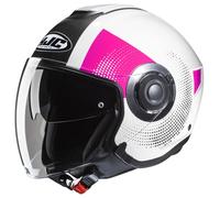 HJC i40N Pyle Casco Jet, negro-blanco-rosa, tamaño L para Hombres