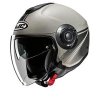 HJC i40N Vision Casco jet, negro-gris, tamaño S para Hombres