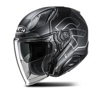 HJC RPHA 31 Dereen Casco jet, Negro/Gris/Blanco, Talla M (57/58)