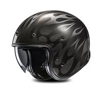 HJC V31 Firo Casco jet, negro/gris, Talla M (57/58)