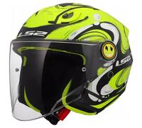 casco jet infantil ls2 of622 funny ii glup - amarillo fluor S