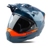 Klim X1 Alpha Carbon Yelmo de Enduro, Azul/Naranja, Talla L (59/60)