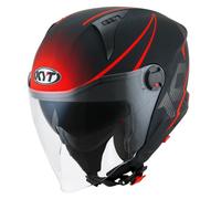 Casco Jet KYT D-CITY Colorful Matt Red