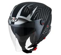 Casco Jet KYT D-CITY Lucent Matt Black/Silver