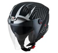 Casco Jet KYT D-CITY Lucent Matt Black/Silver