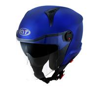 Casco Jet KYT D-CITY Plain Blue Metal