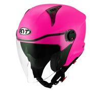 Casco Jet KYT D-CITY Plain Fuxia Fluo