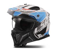 Casco Jet LLS2 OF606 DRIFTER DEVOR Blanco/Azul MateM Blanco,Azul Mate