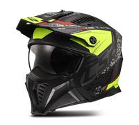 LS2 OF606 Drifter Devor Casco de trial, negro-amarillo, tamaño M para Hombres
