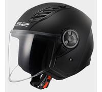 Casco Jet LS2 AIRFLOW II Negro Mate E2206 Con Visera Of616 Airflow II