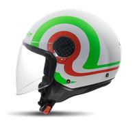 LS2 OF558 Sphere Lux II Urby Casco Jet, blanco/rojo/verde, Talla XS (53/54)