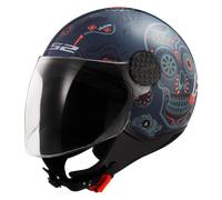 Casco Jet LS2 OF558 Sphere Lux II Maxca Hivis Cobalto/NaranjaXS Cobalto,Naranja