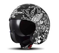 Casco Jet LS2 OF599 Spitfire II Sólido Negro mate/BlancoXXL Negro mate,Blanco