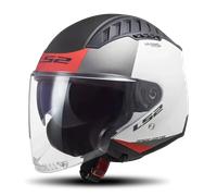 LS2, Casco Moto Jet COPTER II URBANE Matt White Red, XL