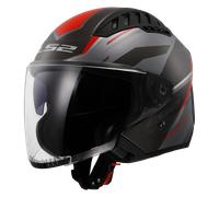 Casco Jet LS2 OF600 Copter II Gris/RojoXS Gris,Rojo