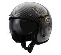 LS2 OF601 Bob II Carbon Custom, casco jet S male Negro/Gris/Oro