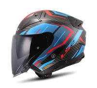 LS2, Casco Moto Jet INFINITY II CARBON URUS Gloss Blue Red, 3XL
